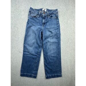 Paige Nellie High Rise Culotte Jeans Blue Wide Leg Crop Size 26